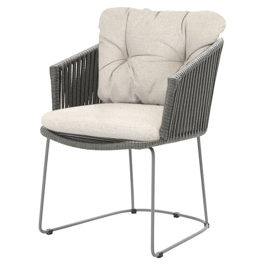 Moments Outdoor Chair - Desert Sand Cushions, Gray Rope Frame