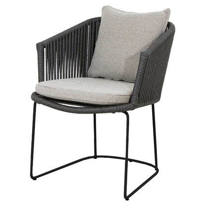 Moments Outdoor Chair - Light Gray Focus Cushions, Dark Gray Rope Frame