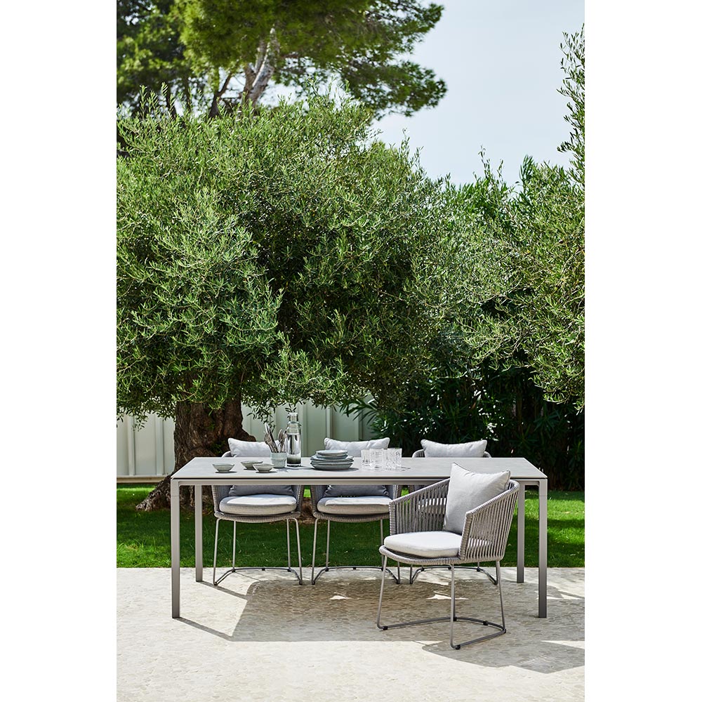 Moments Outdoor Chair - Light Gray Focus Cushions, Dark Gray Rope Frame