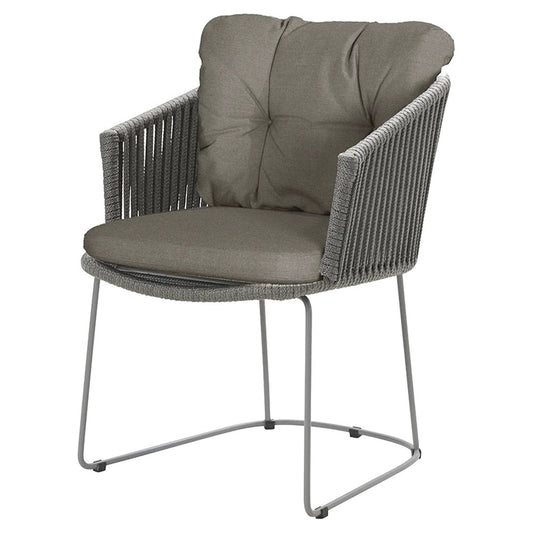 Moments Outdoor Chair - Taupe Cushions, Gray Rope Frame