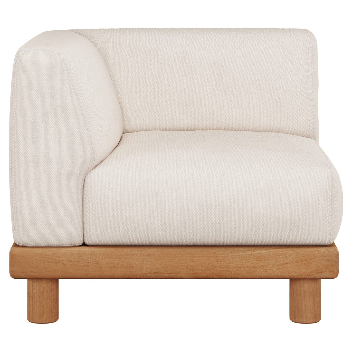 Monocle Outdoor End Seater Modular Sofa - White