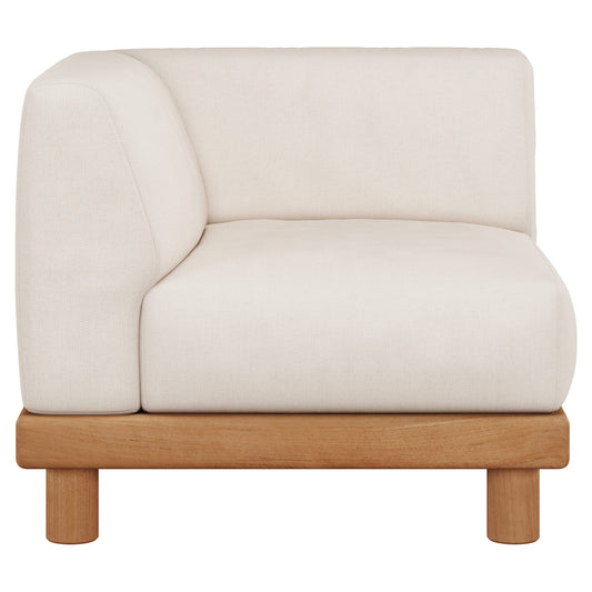 Monocle Outdoor End Seater Modular Sofa - White