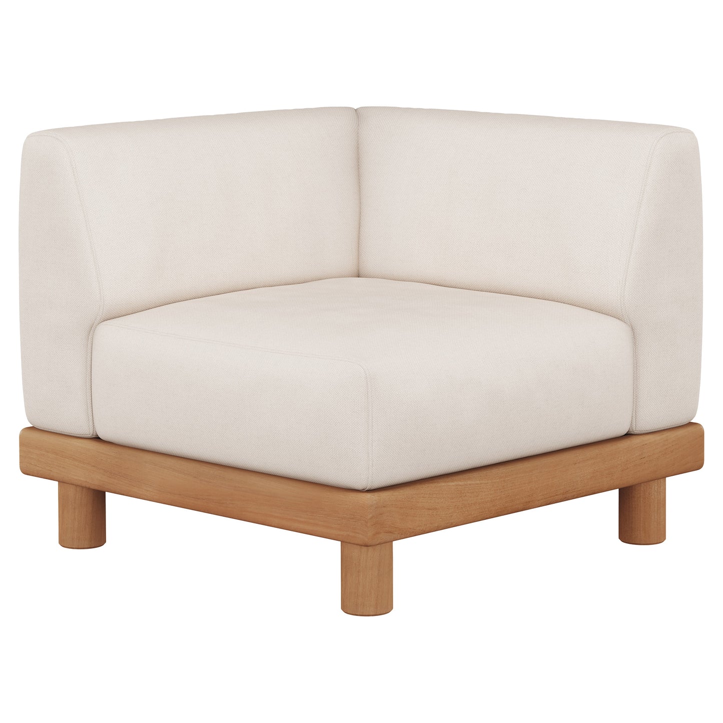 Monocle Outdoor End Seater Modular Sofa - White