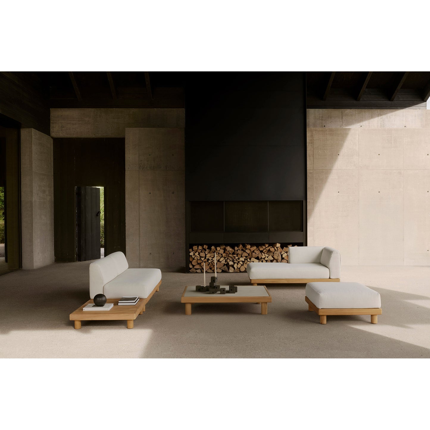 Monocle Outdoor Square Coffee Table - Teak