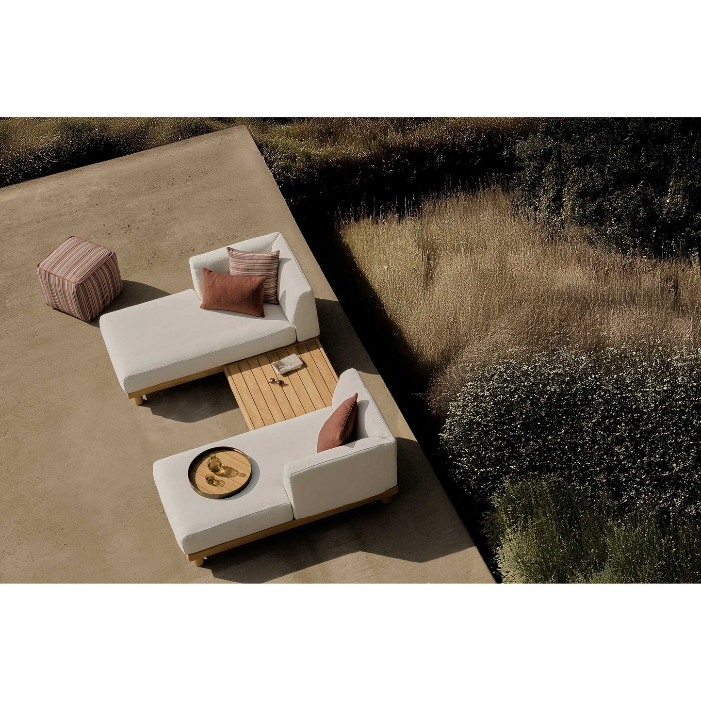 Monocle Outdoor Square Coffee Table - Teak
