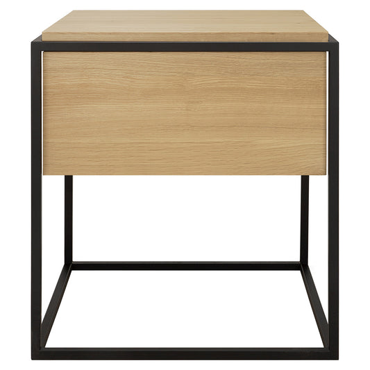 Monolit Bedside Table - Oak/Black