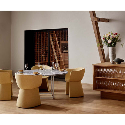 Monolit Dining Chair With Leather Piping - Hallingdal 407