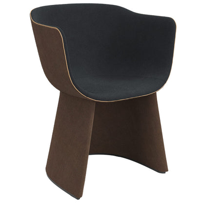 Monolit Dining Chair With Leather Piping - Vidar 182, Sunniva 363