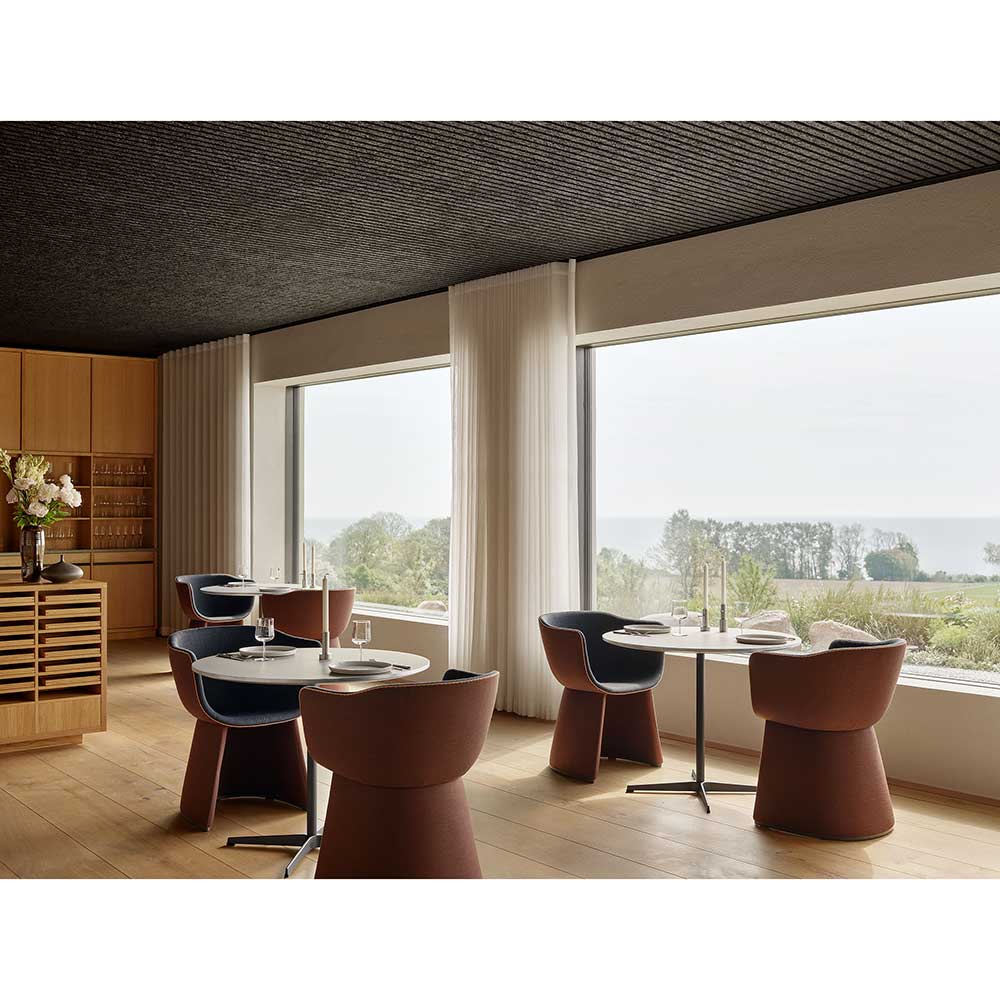 Monolit Dining Chair With Leather Piping - Vidar 182, Sunniva 363