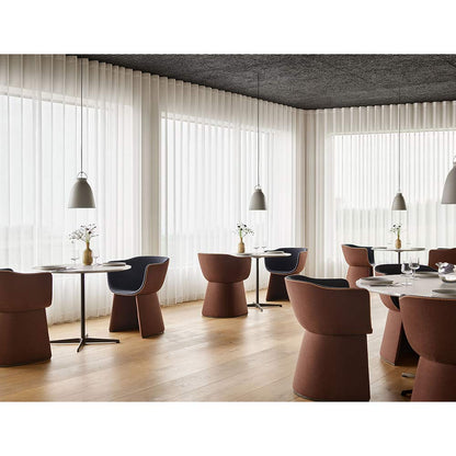 Monolit Dining Chair With Leather Piping - Vidar 182, Sunniva 363