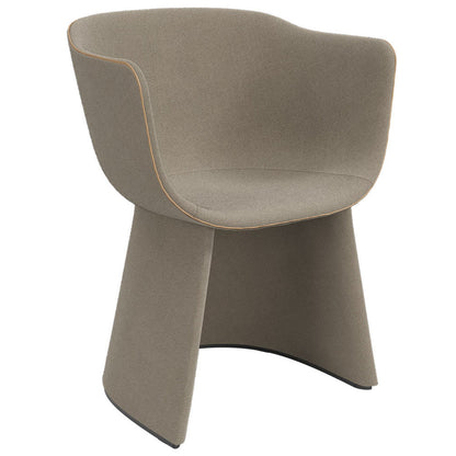 Monolit Dining Chair With Leather Piping - Vidar 222