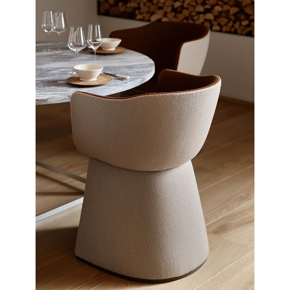 Monolit Dining Chair With Leather Piping - Vidar 222