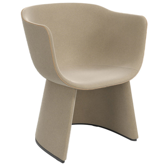 Monolit Lounge Chair With Leather Piping