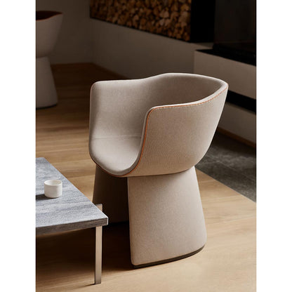 Monolit Lounge Chair With Leather Piping