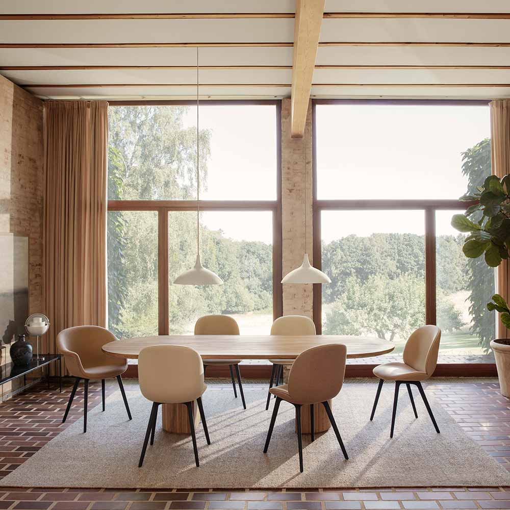 Moon Elliptical Dining Table - Solid Oak