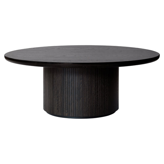 Moon Round Coffee Table - Brown/Black Stained Veneer