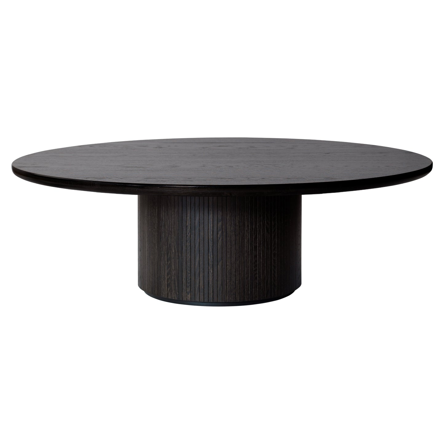 Moon Round Coffee Table - Brown/Black Stained Veneer