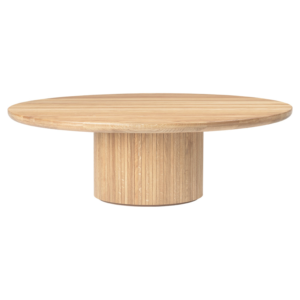 Moon Round Coffee Table - Solid Oak Soap Treated