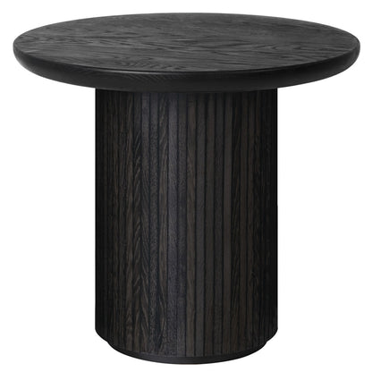 Moon Round Lounge Table - Brown/Black Stained Veneer Oak
