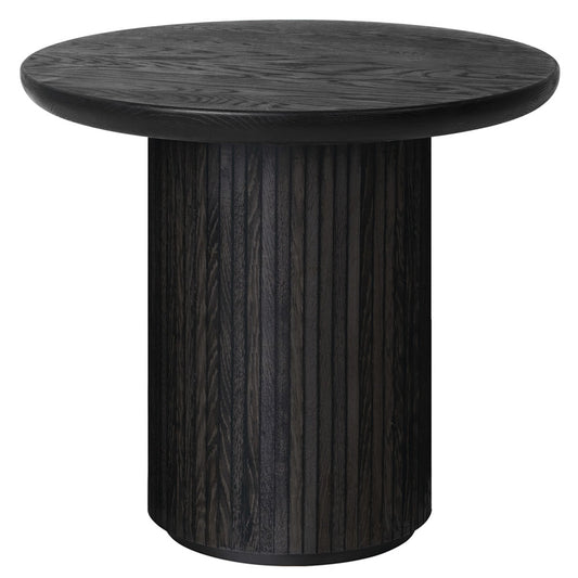 Moon Round Lounge Table - Brown/Black Stained Veneer Oak