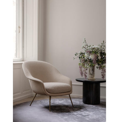 Moon Round Lounge Table - Brown/Black Stained Veneer Oak