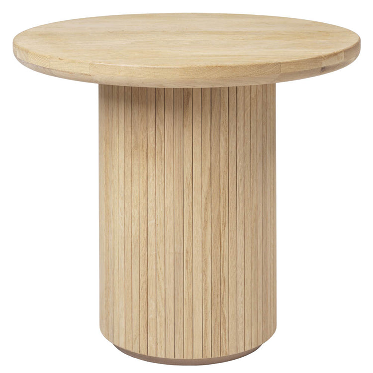 Moon Round Lounge Table - Solid Oak Soap Treated