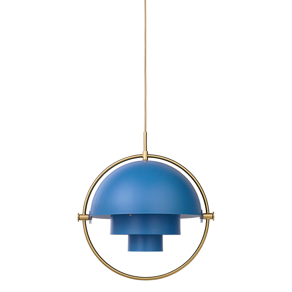 Multi-Lite Pendant - Blue, Brass