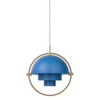 Multi-Lite Pendant - Blue, Brass