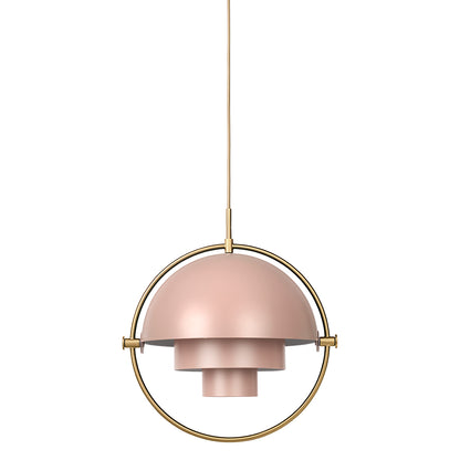 Multi-Lite Pendant - Pink, Brass