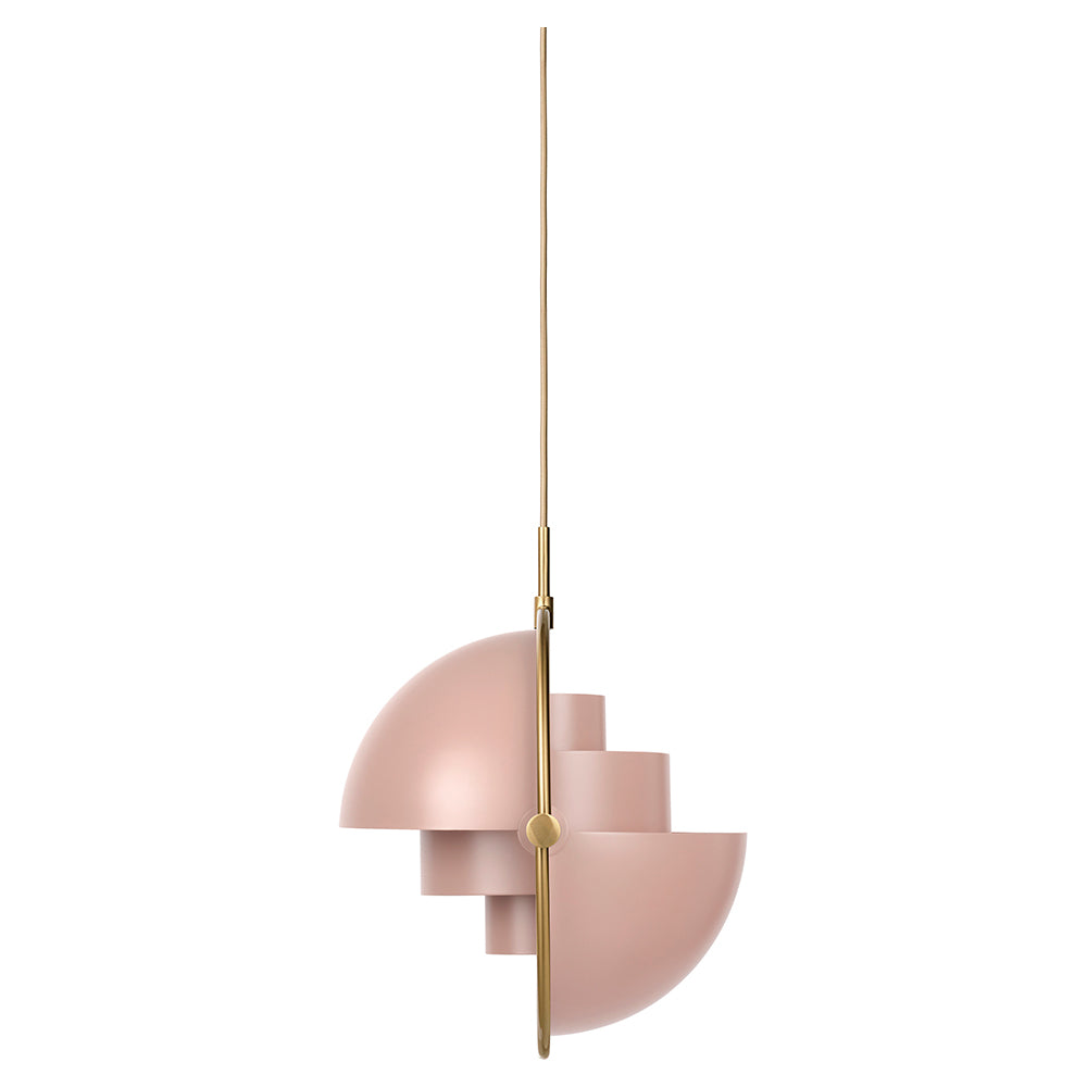 Multi-Lite Pendant - Pink, Brass