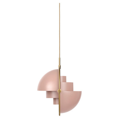 Multi-Lite Pendant - Pink, Brass