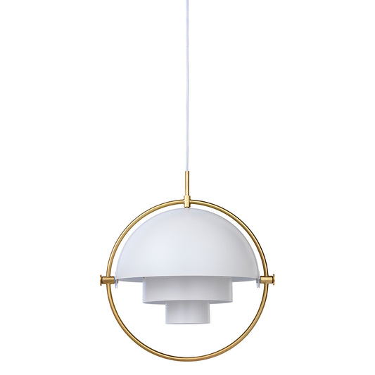 Multi-Lite Pendant - White, Brass