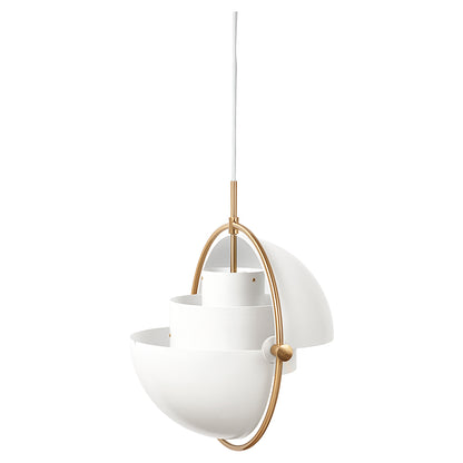 Multi-Lite Pendant - White, Brass