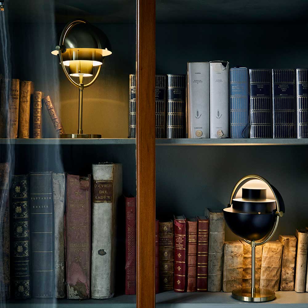 Multi-Lite Portable Table Lamp - Black, Brass