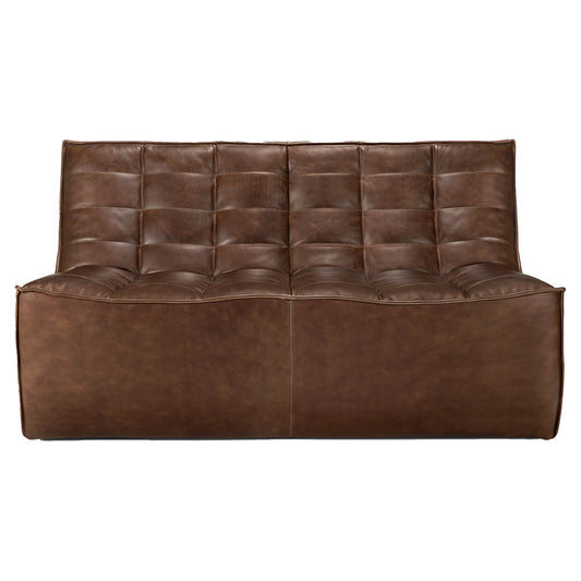 N701 2 Seater Modular Sofa - Chestnut Leather