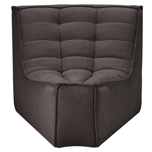 N701 45 Degree Round Corner Modular Sofa - Dark Gray