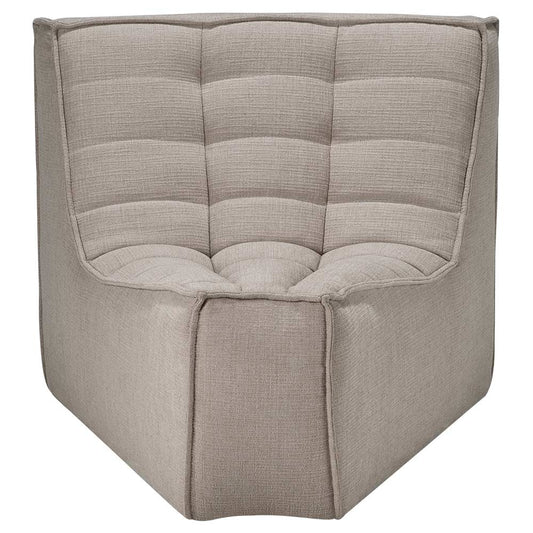 N701 45 Degree Round Corner Modular Sofa - Ecru