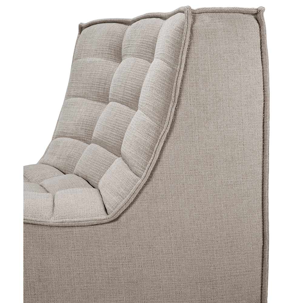 N701 45 Degree Round Corner Modular Sofa - Ecru