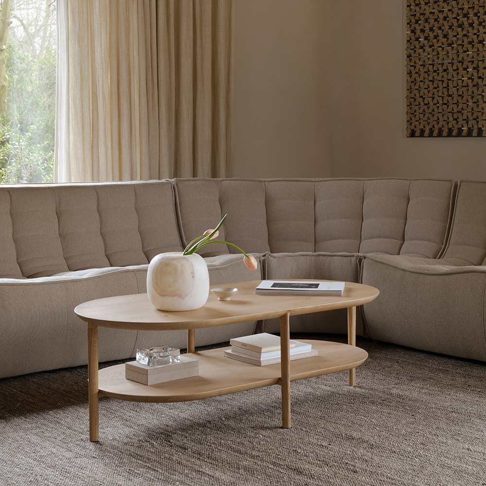 N701 Footstool Modular Sofa - Ecru