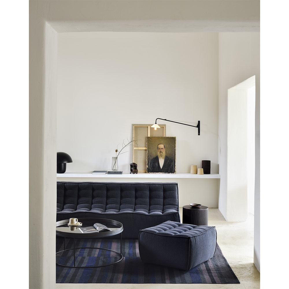 N701 45 Degree Round Corner Modular Sofa - Graphite