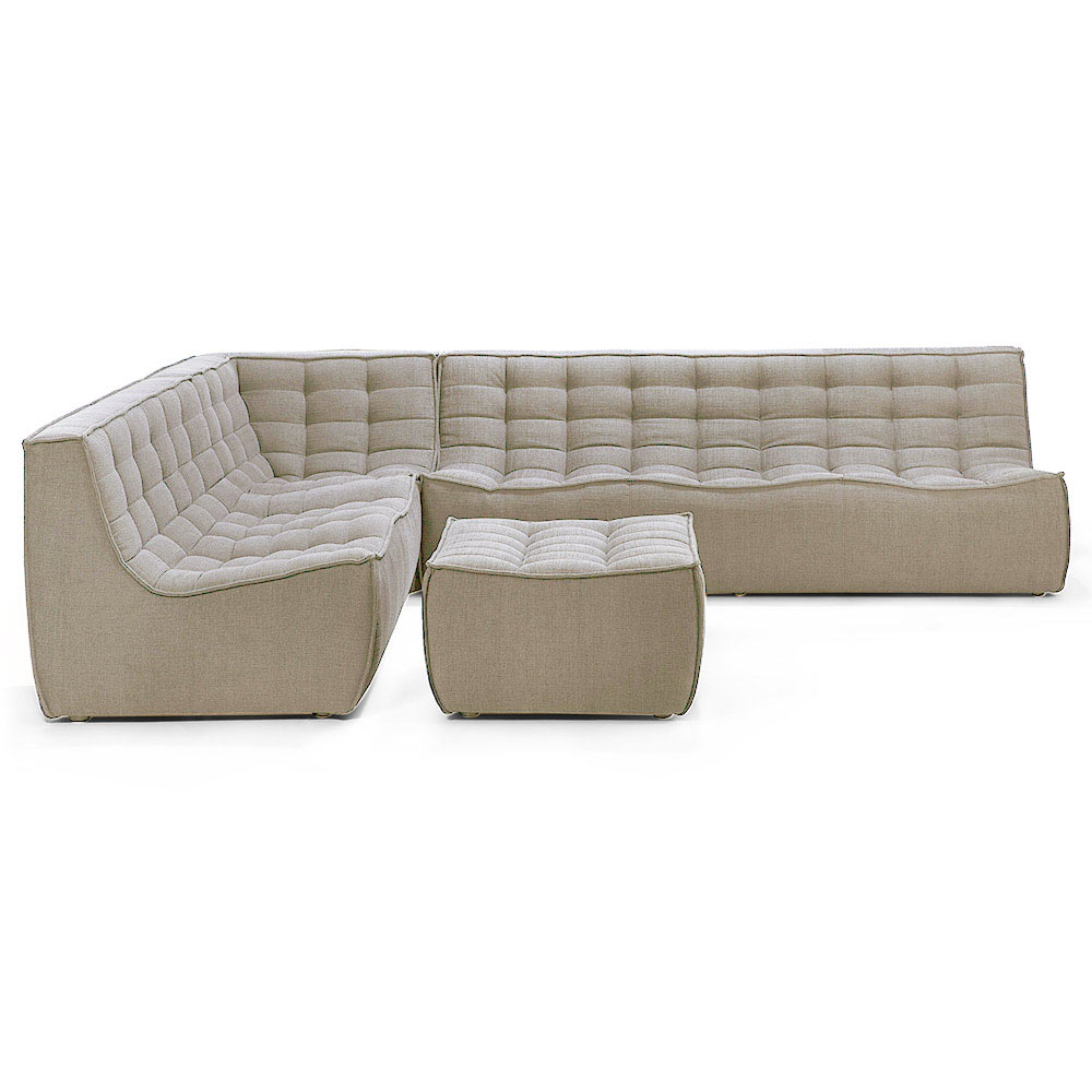 N701 Round Corner Modular Sofa - Beige