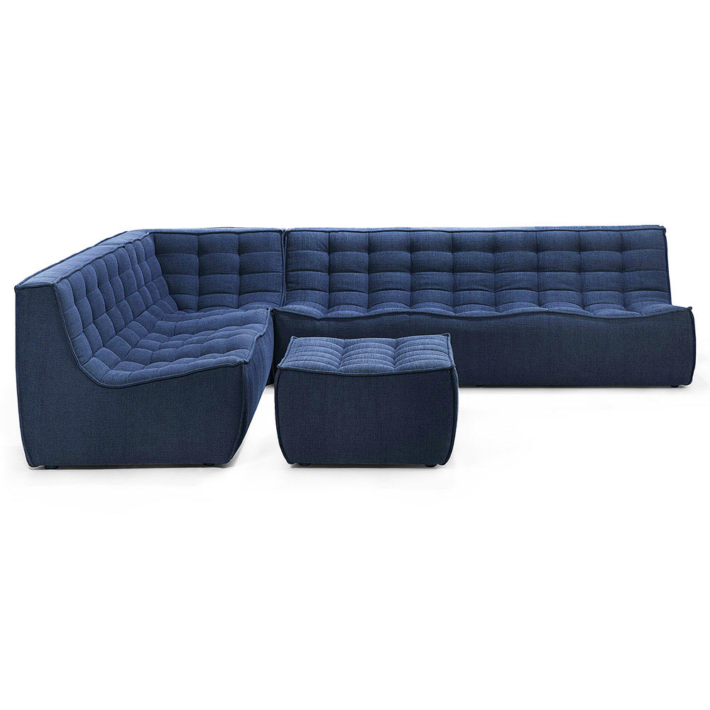 N701 Round Corner Modular Sofa - Blue