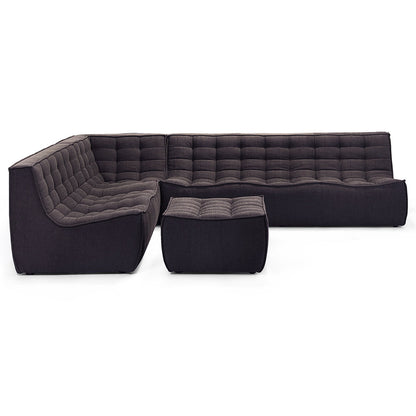 N701 Round Corner Modular Sofa - Dark Gray