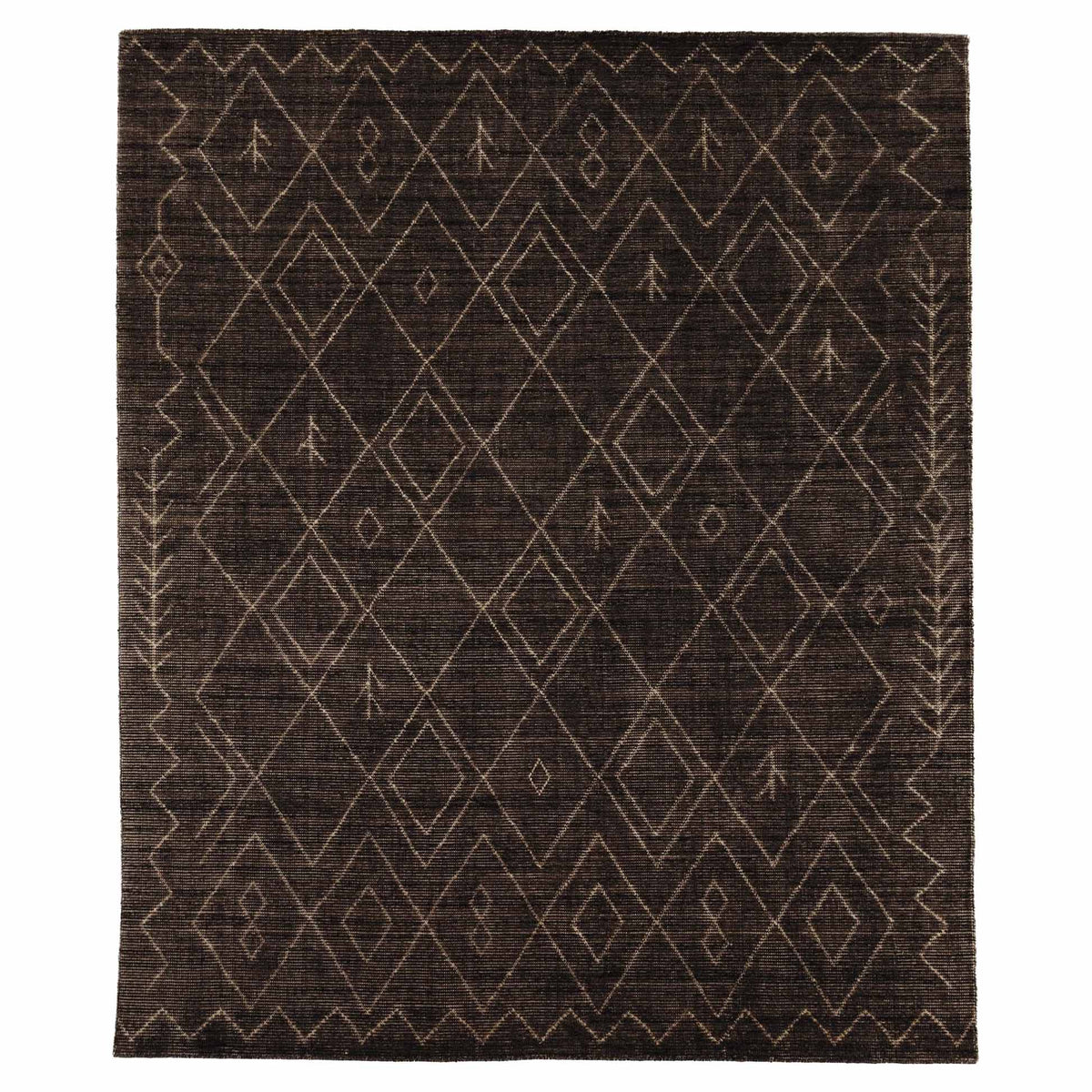 Nador Moroccan Hand Knotted Rug - Nador Espresso