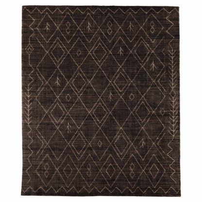 Nador Moroccan Hand Knotted Rug - Nador Espresso