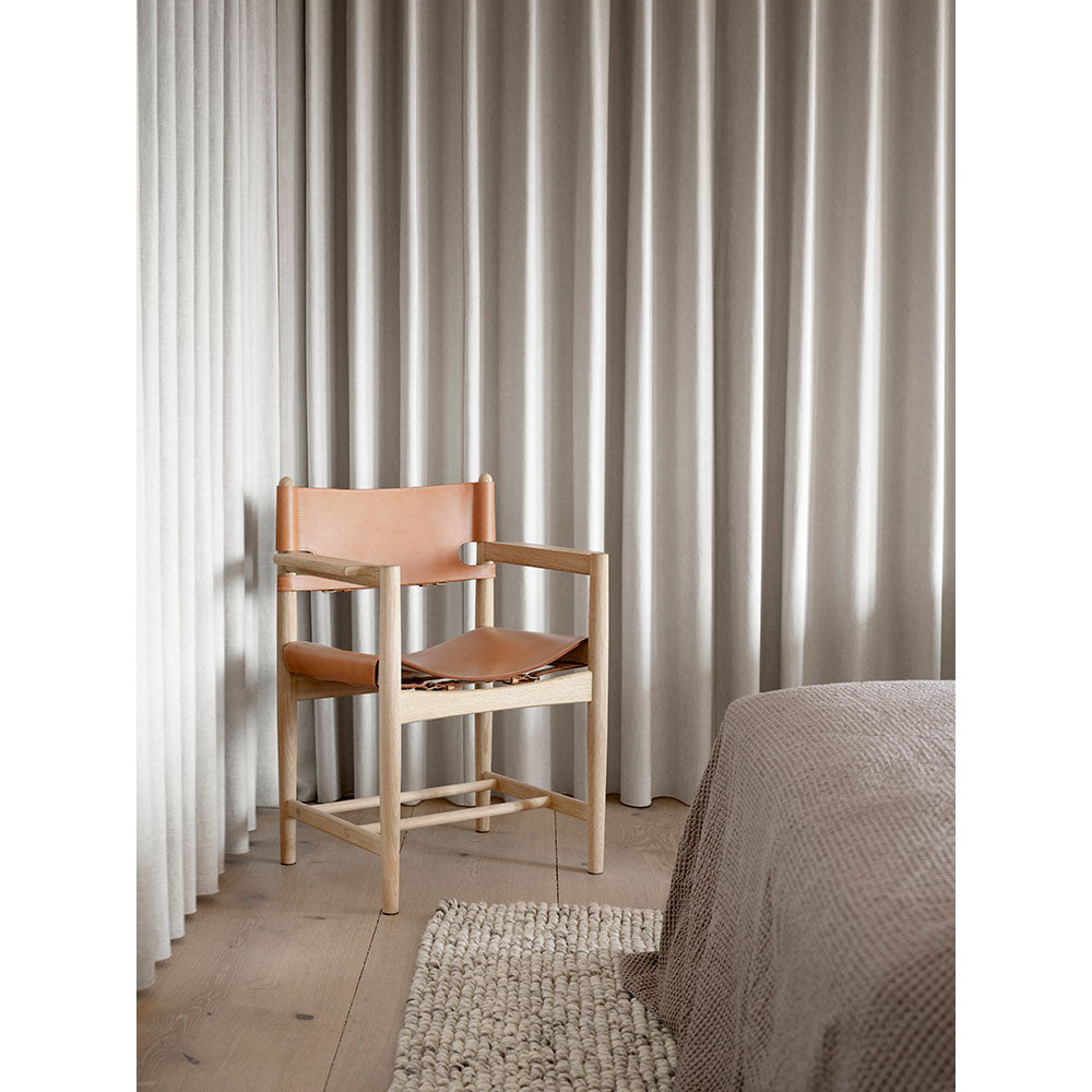 The Spanish Armchair - Natural Saddle Leather, Oak Oiled