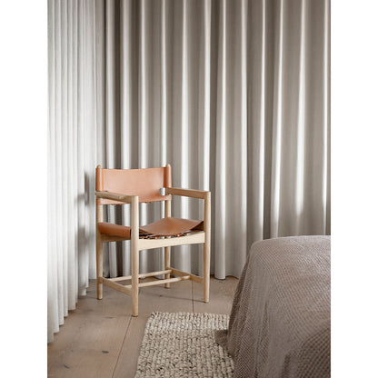 The Spanish Armchair - Natural Saddle Leather, Oak Oiled