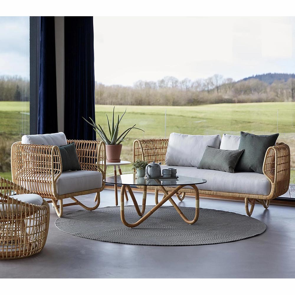 Nest 2 Seater Sofa - Light Gray Zen Cushions