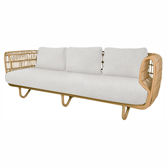 Nest 3 Seater Sofa - White Cushions