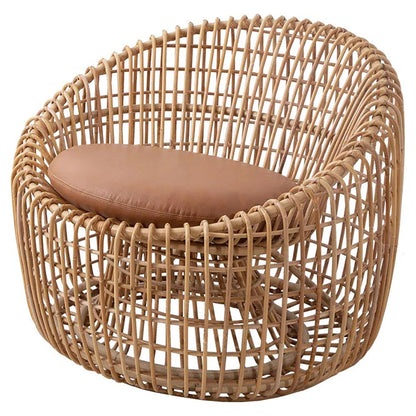 Nest Round Chair - Cognac Leather Cushions